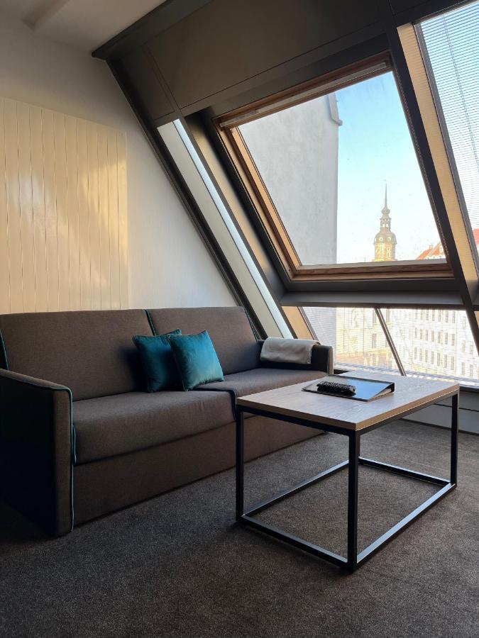 Familienapartment Mit Panoramablick Zur Frauenkirche Дрезден Экстерьер фото